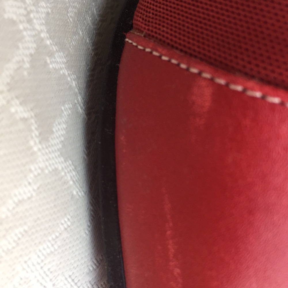 Etienne Aigner Red Leather Slides - Picture 8 of 8